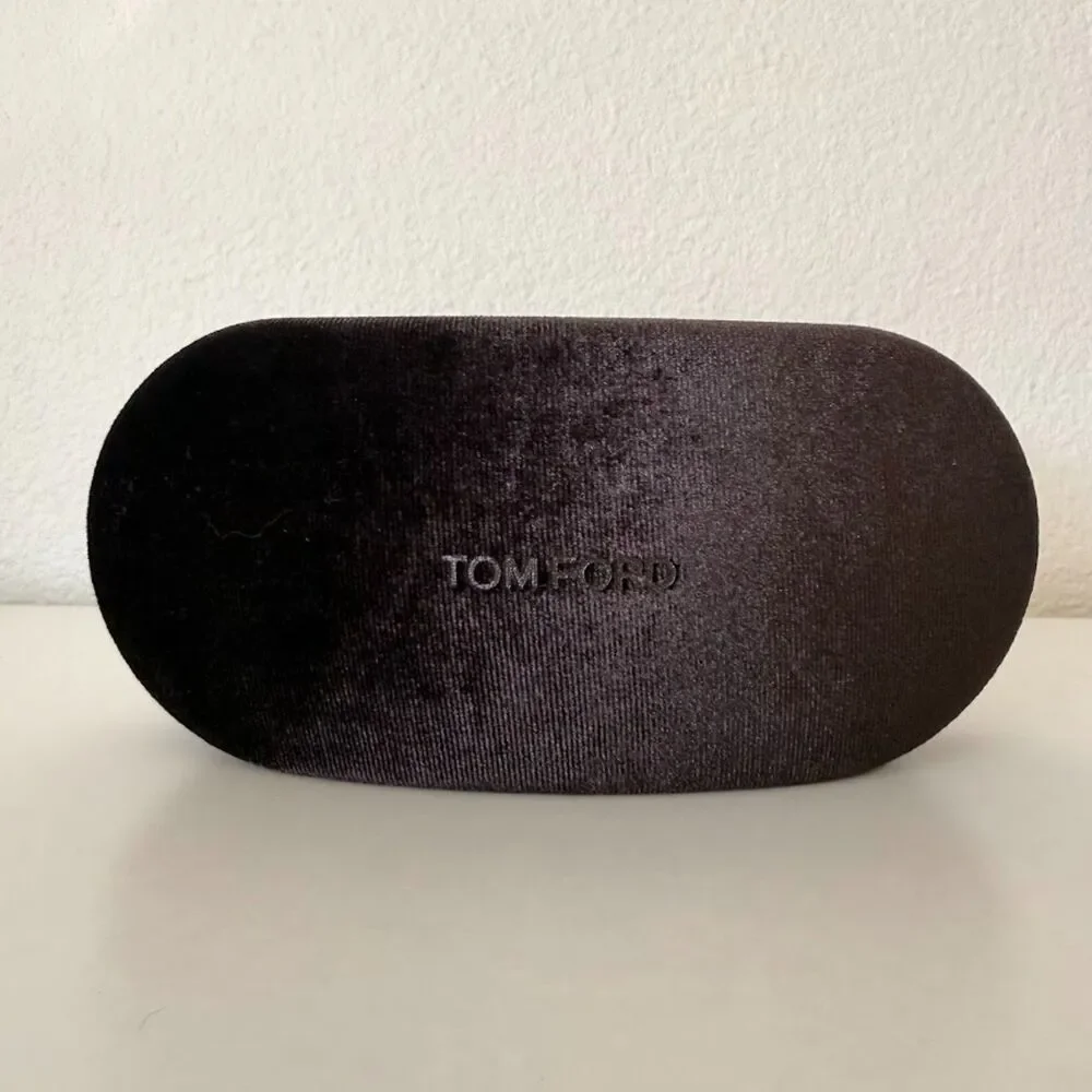 Tom Ford Brown Velvet & Suede Hard-Shell Designer Sunglasses Storage Case - Picture 5 of 10
